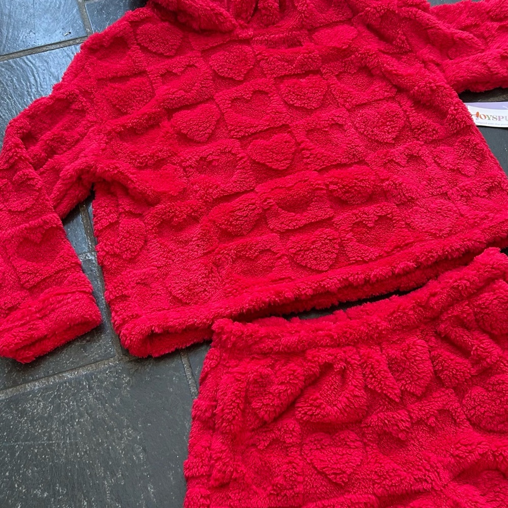 Cozy Red Heart Matching Set Valentines Day Outfit Joslin